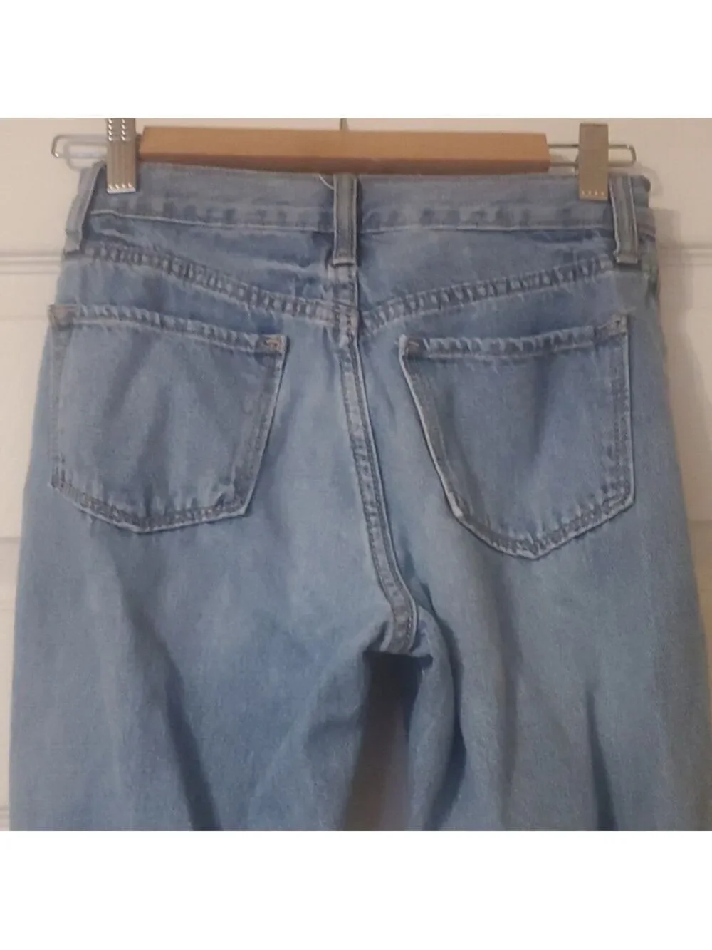 Old Navy Jeans Girl's Sz 12 Light Blue Straight Jeans High Rise Adjustable Waist